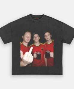 Belgian Afterparty Trio Drunk Smoke Middle Finger Shirt