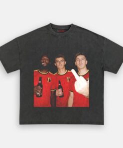 Belgian Red Devils Rebellion Drunk Smoke Middle Finger Shirt