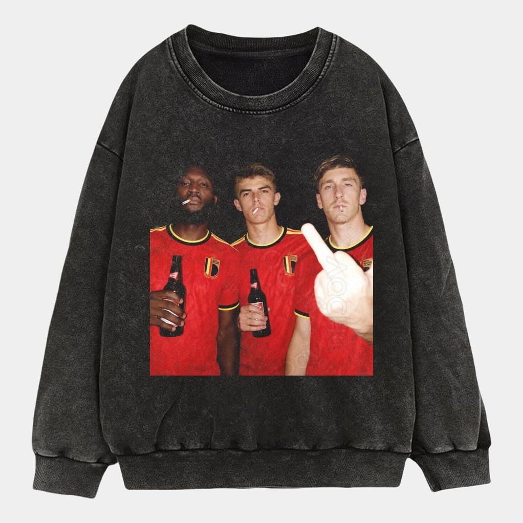 Belgian Red Devils Rebellion Drunk Smoke Middle Finger Shirt Belgian Red Devils Rebellion Drunk Smoke Middle Finger Shirt