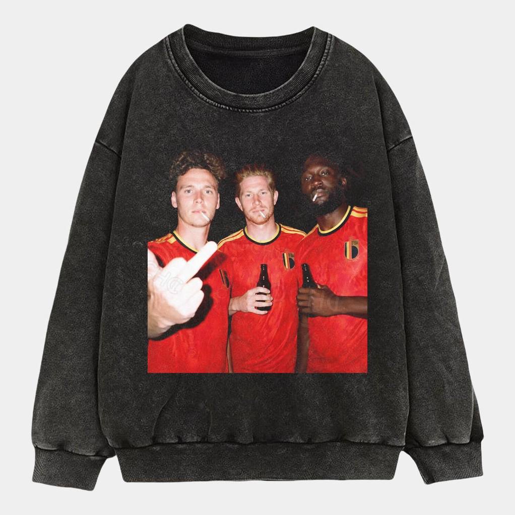 Belgium Football Team Trio Drunk Smoke Shirt Belgium Football Team Trio Drunk Smoke Shirt