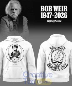 Bob Weir In Loving Memory Edition White Tee Hoodie