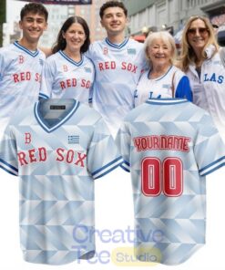 Boston Red Sox Greek American Celebration Night 2026 Custom Baseball Jersey