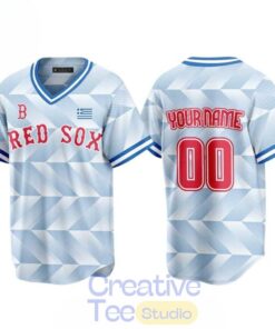 Boston Red Sox Greek American Celebration Night 2026 Custom Baseball Jersey