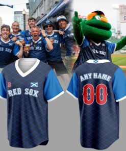 Boston Red Sox Scottish Celebration 2026 Custom Baseball Jersey Boston Red Sox Scottish Celebration 2026 Custom Baseball Jersey