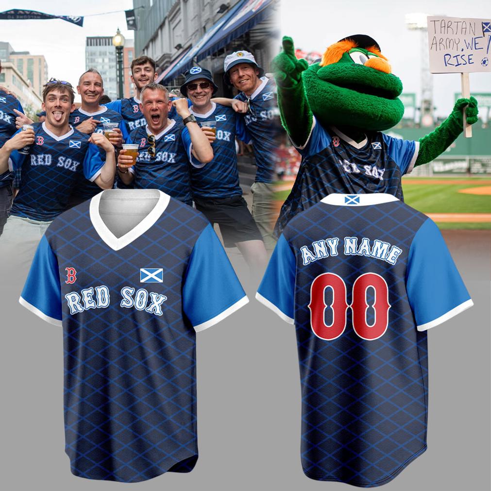 Boston Red Sox Scottish Celebration 2026 Custom Baseball Jersey Boston Red Sox Scottish Celebration 2026 Custom Baseball Jersey