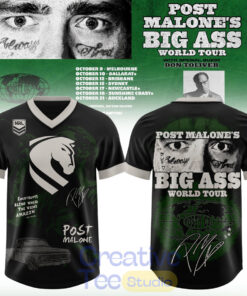 Brisbane Broncos x Post Malone Big Ass World Tour 2026 Football Jersey