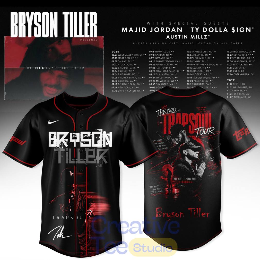 Bryson Tiller - The Neo Trapsoul Tour 2026 Baseball Jersey Bryson Tiller - The Neo Trapsoul Tour 2026 Baseball Jersey