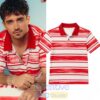 Charles Leclerc APM Monaco Red And White Striped Polo Shirt