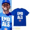 Chicago Cubs Nico Hoerner End ALS Awareness T-Shirt
