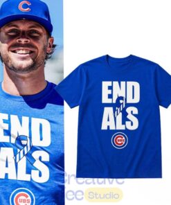 Chicago Cubs Nico Hoerner End ALS Awareness T-Shirt