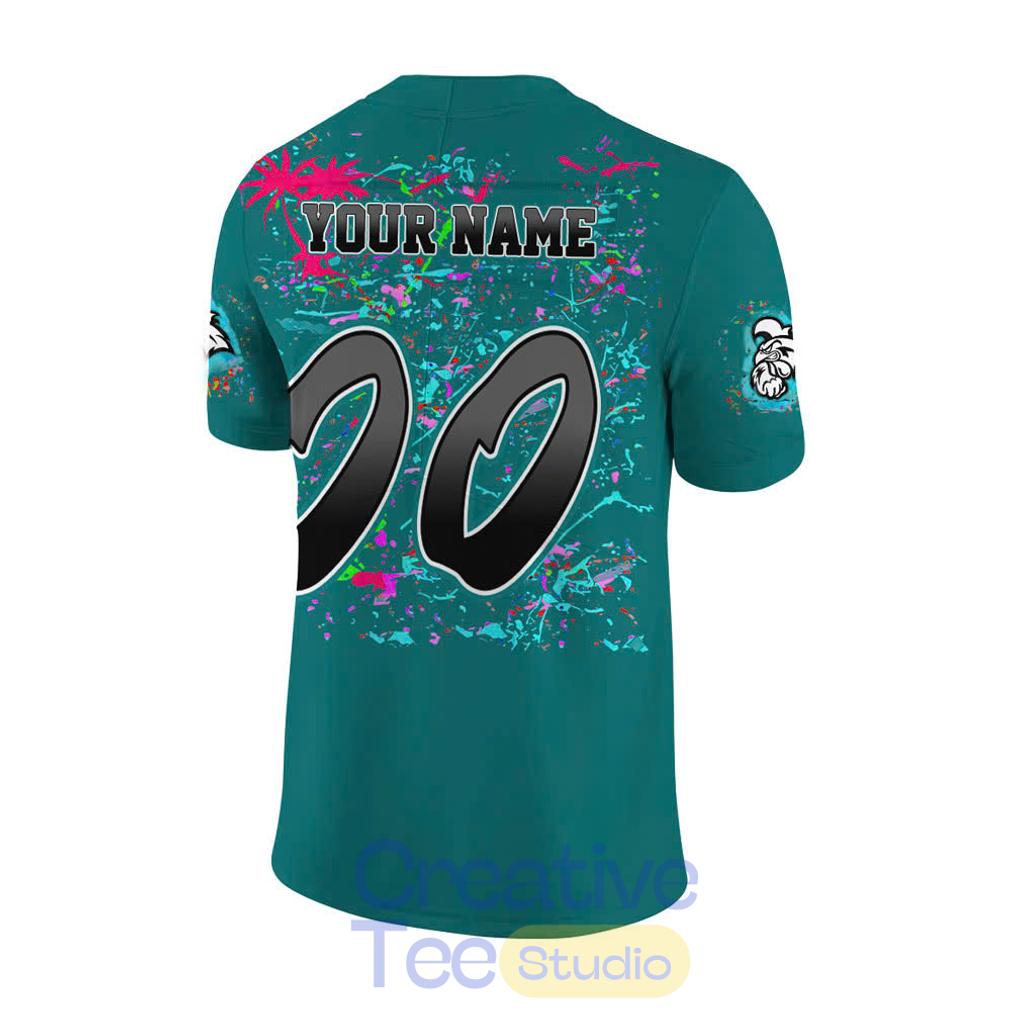 Coastal Carolina Chanticleers Worn Airbrush Custom Football Jersey – Green Coastal Carolina Chanticleers Worn Airbrush Custom Football Jersey – Green