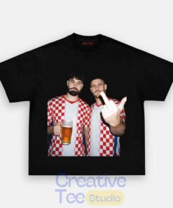 Croatia Drunk Era Black T-Shirt