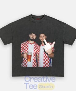 Croatia Drunk Era Black T-Shirt