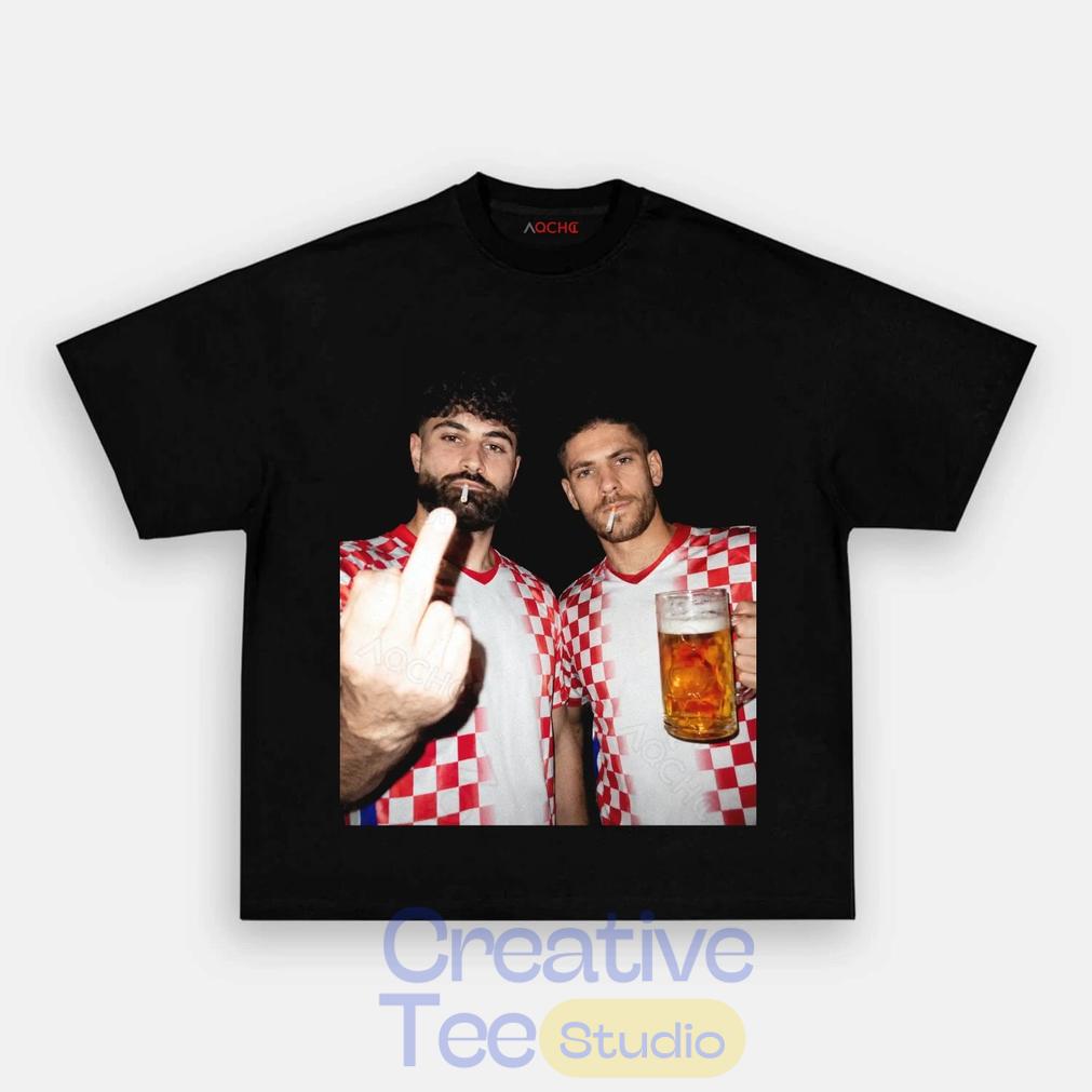 Croatia Football Duo Black T-Shirt Croatia Football Duo Black T-Shirt