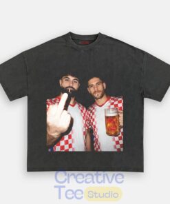 Croatia Football Duo Black T-Shirt