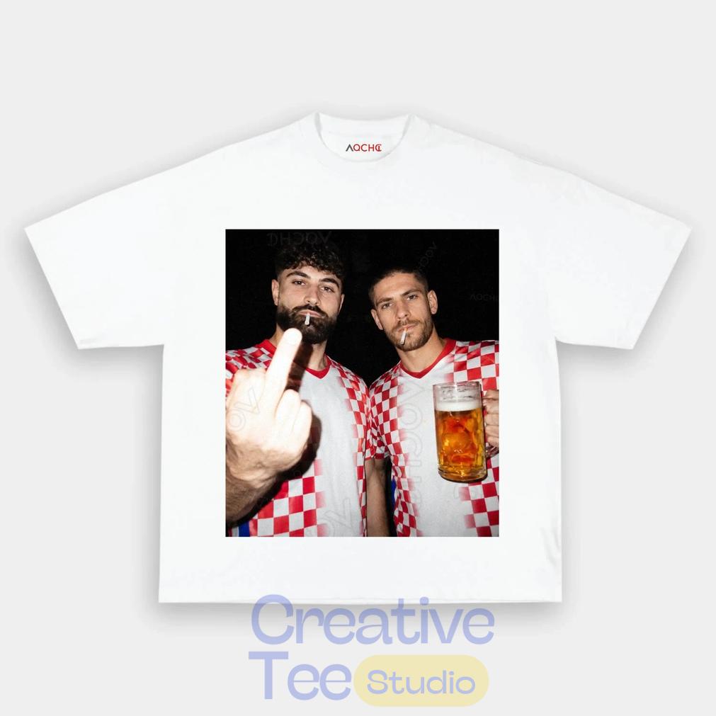 Croatia Football Duo Black T-Shirt Croatia Football Duo Black T-Shirt