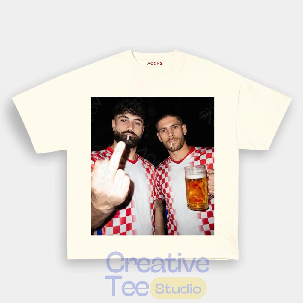Croatia Football Duo Black T-Shirt Croatia Football Duo Black T-Shirt