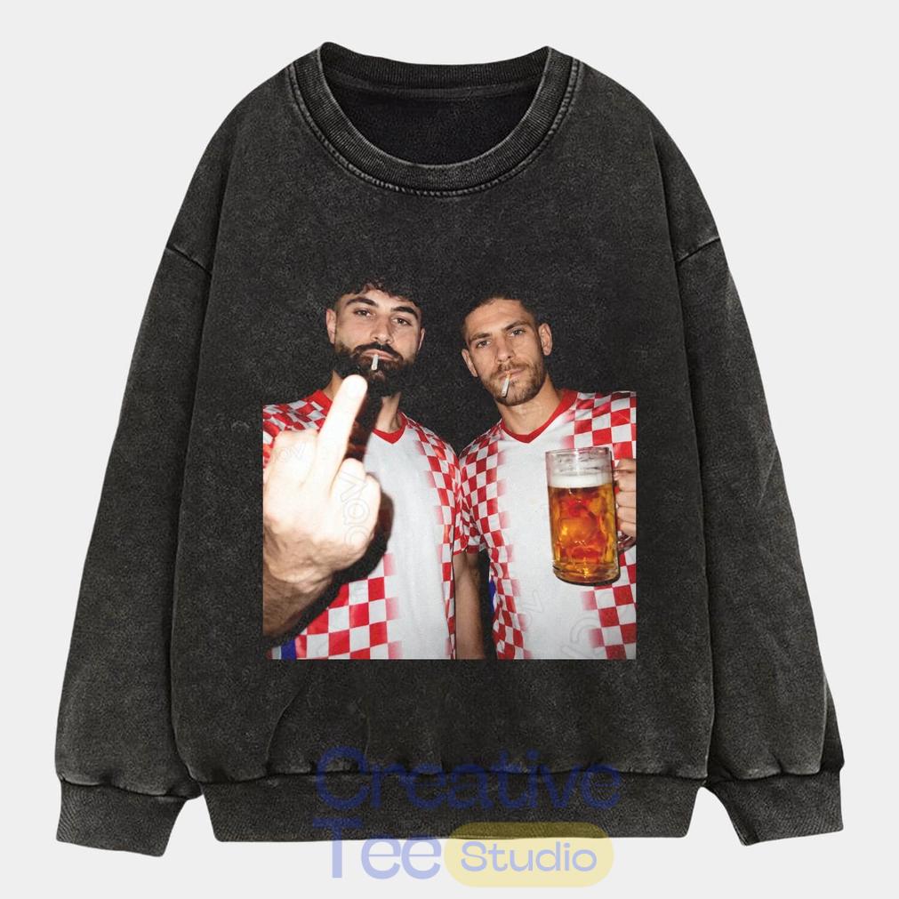 Croatia Football Duo Black T-Shirt Croatia Football Duo Black T-Shirt