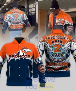 Denver Broncos “Back 2 Back” Super Bowl Champions Baseball Jacket