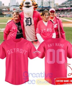 Detroit Tigers Pink in the Rink Baseball Jersey