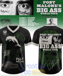 Dolphins x Post Malone Big Ass World Tour 2026 Football Jersey