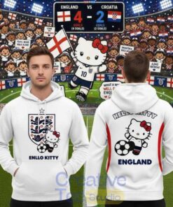 England Football 2026 World Cup Hello Kitty Night Tee Hoodie