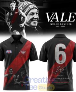 Essendon Bombers Fight MND Neale Daniher Legendary Polo Shirt