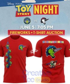Fayetteville Woodpeckers x Toy Story Night 2026 Red T-Shirt