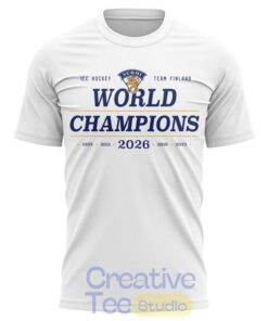 Finland 2026 IIHF Champions Leijonat Maailmanmestarit 2026 T-Shirt