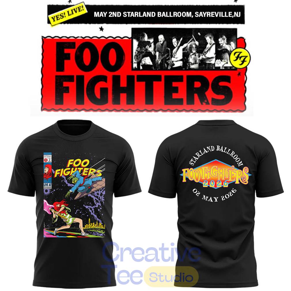 Foo Fighters Secret NJ Show 2026 T-Shirt Foo Fighters Secret NJ Show 2026 T-Shirt