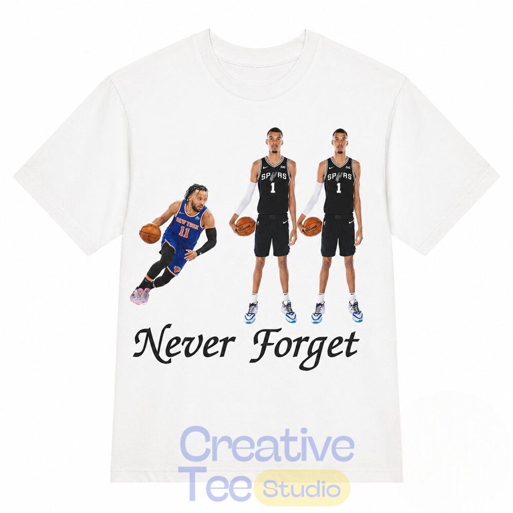 Funny Jalen Brunson And Victor Wembanyama Never Forget Shirt Funny Jalen Brunson And Victor Wembanyama Never Forget Shirt