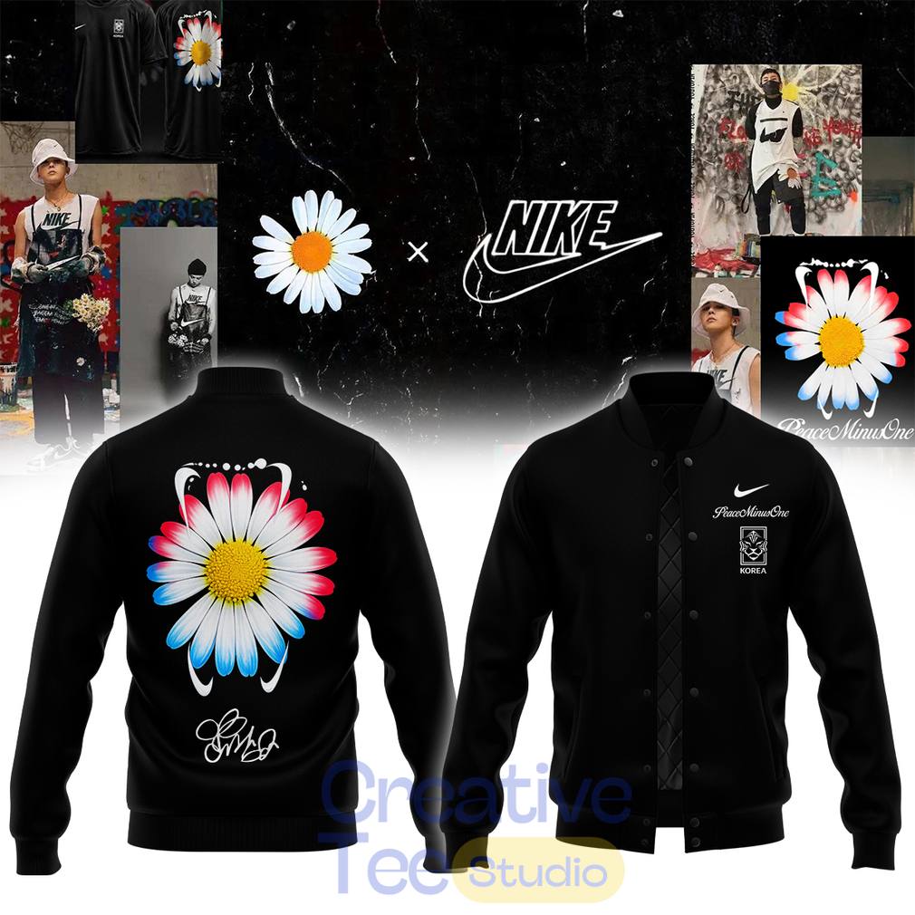 G-Dragon’s PEACEMINUSONE x Korea Football Team Black Baseball Jacket G-Dragon’s PEACEMINUSONE x Korea Football Team Black Baseball Jacket