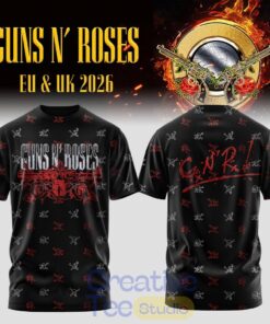 Guns N’ Roses World Tour 2026 Black T-Shirt