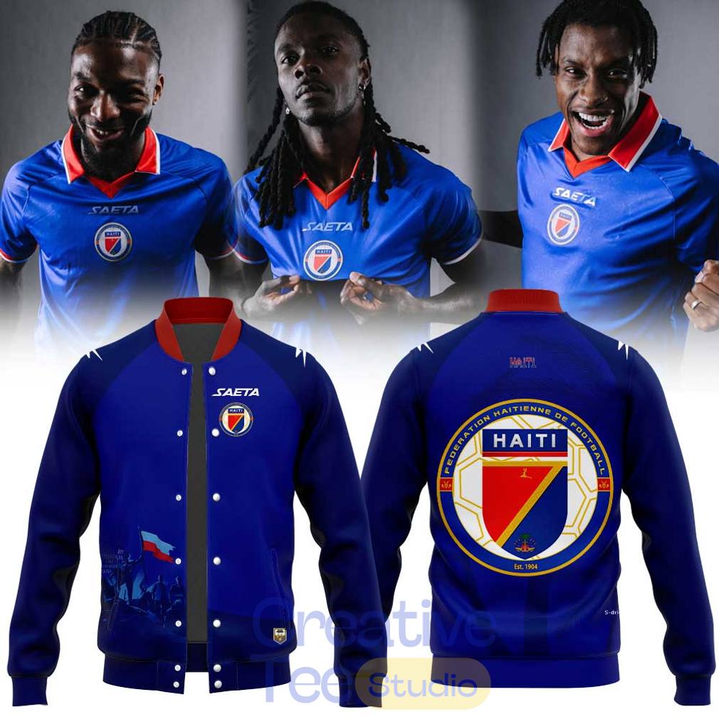 Haitienne De Football 1974 História do Haiti for World Cup 2026 Special Baseball Jacket Haitienne De Football 1974 História do Haiti for World Cup 2026 Special Baseball Jacket