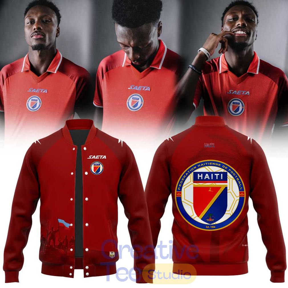 Haitienne De Football 1974 História do Haiti for World Cup 2026 Special Baseball Jacket Haitienne De Football 1974 História do Haiti for World Cup 2026 Special Baseball Jacket