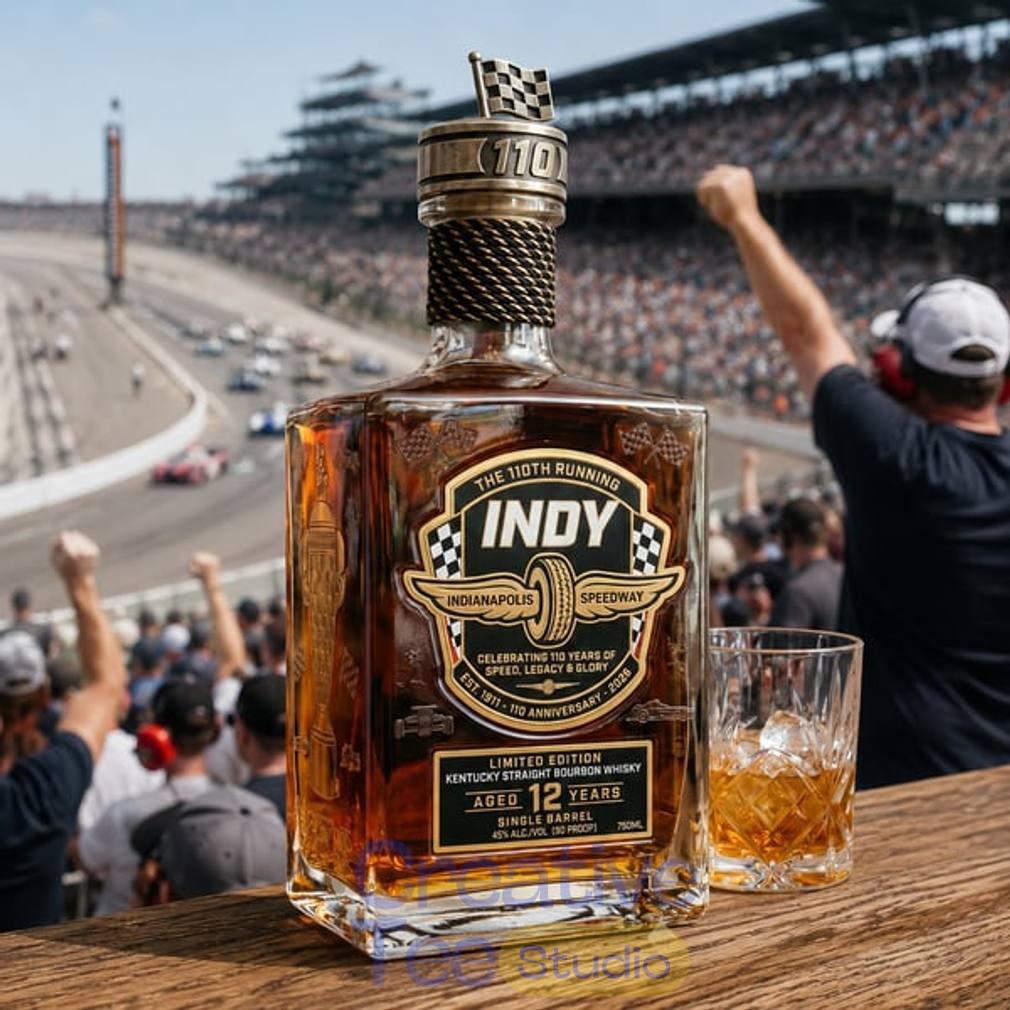 Indy 500 110th Anniversary Limited Edition Whiskey Bottle Indy 500 110th Anniversary Limited Edition Whiskey Bottle