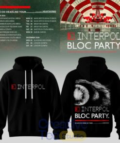 Interpol x Bloc Party UK & EU Tour 2026 Black Hoodie
