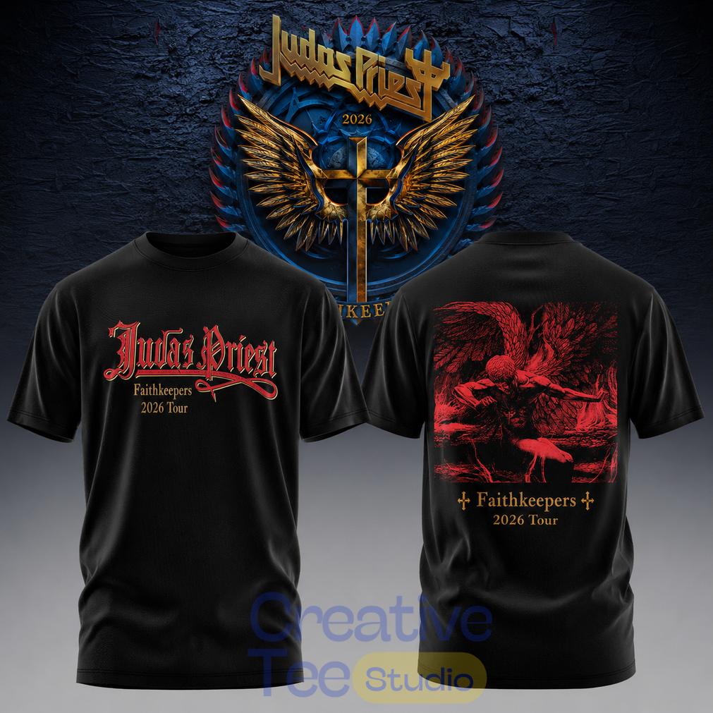 Judas Priest Faithkeepers 2026 Tour Wings Black Edition 3D Shirt Judas Priest Faithkeepers 2026 Tour Wings Black Edition 3D Shirt