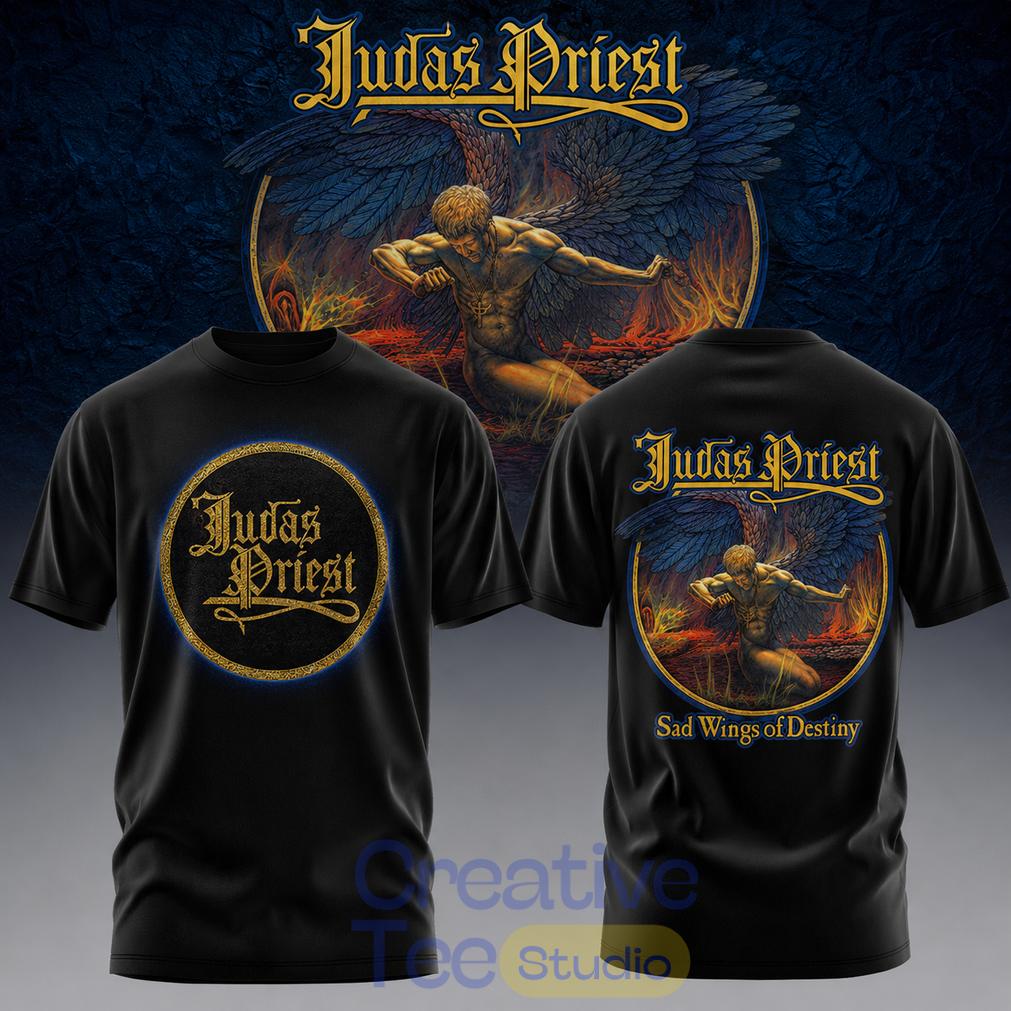 Judas Priest Faithkeepers 2026 Tour Wings Black Edition 3D Shirt Judas Priest Faithkeepers 2026 Tour Wings Black Edition 3D Shirt