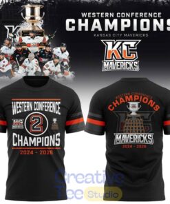 Kansas City Mavericks 2026 ECHL Western Conference Champions T-Shirt