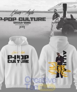 Karan Aujla P-Pop Culture World Tour Signature White Hoodie