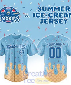 Knoxville Smokies Summer Ice Cream Custom Baseball Jersey