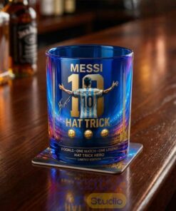 Lionel Messi Hat Trick Hero Whiskey Glass Lionel Messi Hat Trick Hero Whiskey Glass