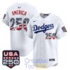 Los Angeles Dodgers USA 250 Fourth of July Special Jersey