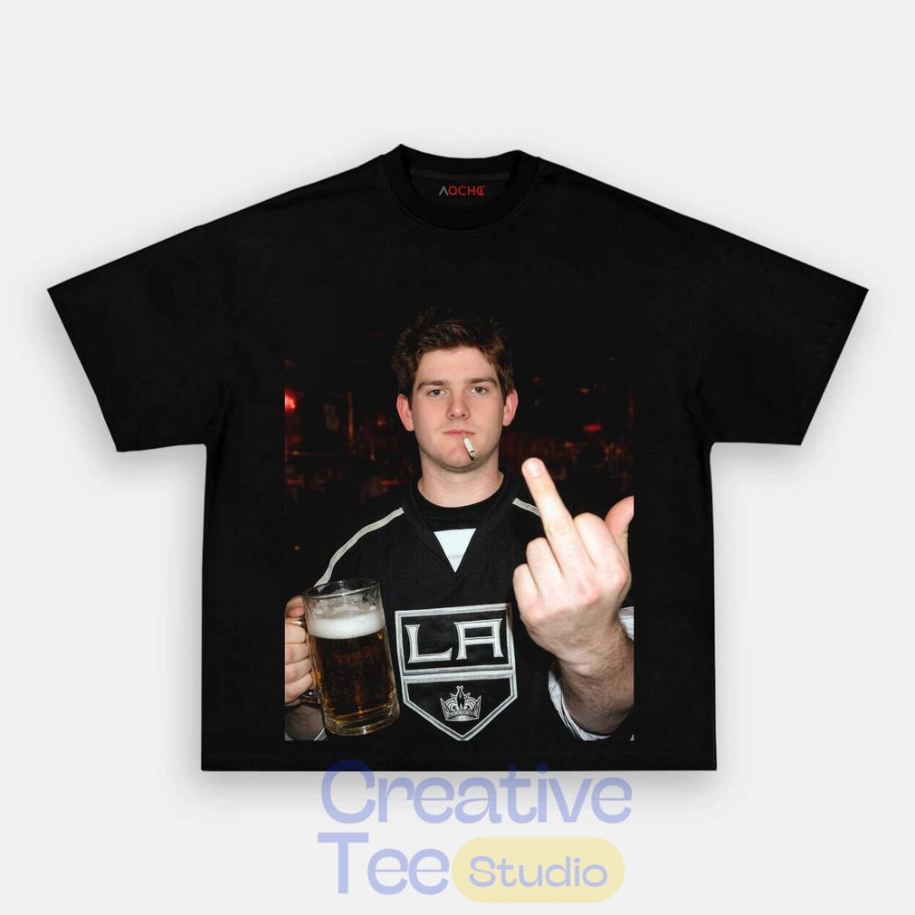 Los Angeles Kings Jonathan Quick Drunk Middle Finger Shirt Los Angeles Kings Jonathan Quick Drunk Middle Finger Shirt