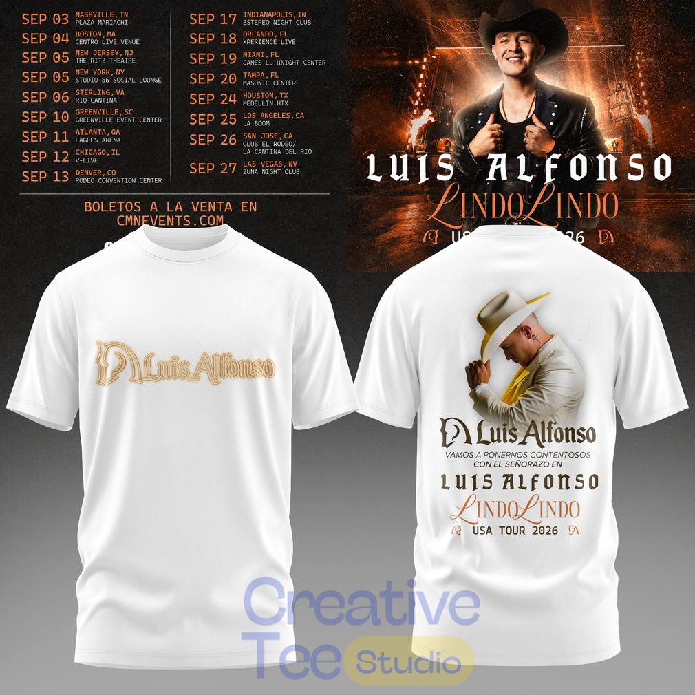 Luis Alfonso Lindo Lindo USA Tour 2026 T-Shirt Luis Alfonso Lindo Lindo USA Tour 2026 T-Shirt