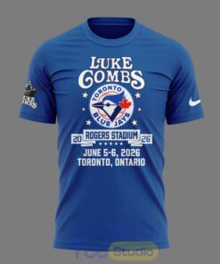 Luke Combs x Toronto Blue Jays 50th Anniversary – My Kinda Saturday Night Tour 2026 T-Shirt