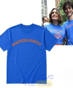Mariska Hargitay Son Marknicksa Hargitay Knicks Parade T-Shirt Mariska Hargitay Son Marknicksa Hargitay Knicks Parade T-Shirt