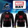 Miami Marlins Marvel Night Spider-Man Miles Morales Hoodie