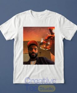 Mikal Bridges Graphic With The Cigar & Whiskey Glass Shirt